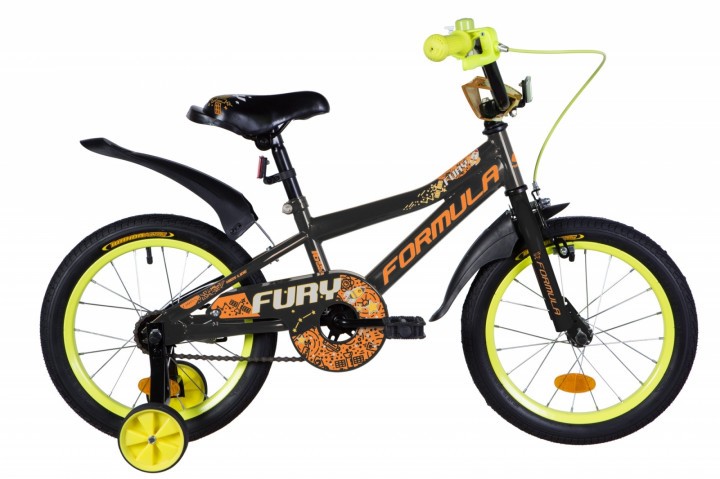 Велосипед детский Formula Fury 2021 16 оранжевый, рама - 9" (OPS-FRK-16-152)