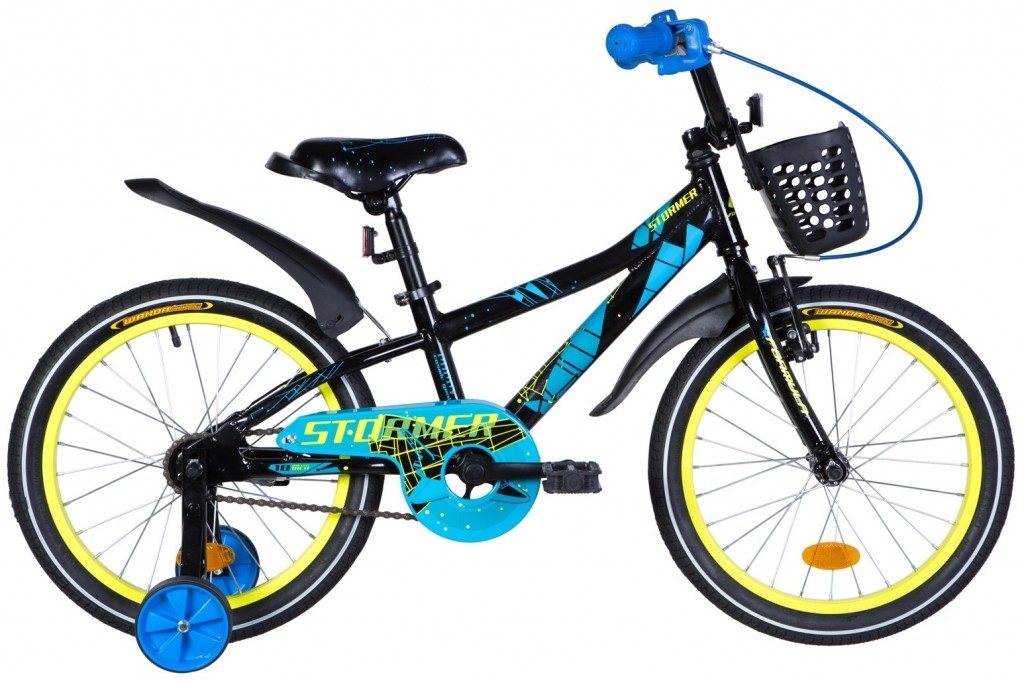 Велосипед детский Formula Stormer 2021 18 черный, рама - 9" (OPS-FRK-18-093)