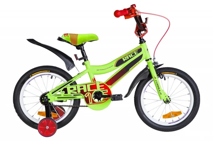 Велосипед детский Formula Race 2021 16 зеленый, рама - 9" (OPS-FRK-16-137)