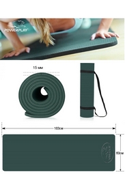 Коврик для йоги и фитнеса PowerPlay NBR, 183х61х1.5 см (4151) - Фото №3