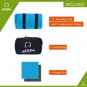 Килимок надувний Atepa Compact Comfort Blue, 183х51х2,5 см (AM1003) - Фото №7