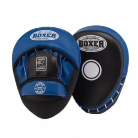 Лапы боксерские гнутые кожвинил Boxer черно-синие, 0,8 мм (2013-01B)