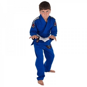 Кимоно детское для Бразильского Джиу Джитсу Kingz Basic синее (FP-7700-1)