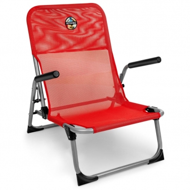Кресло раскладное с подлокотниками Spokey Bahama красное (SL926796)