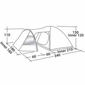 Палатка трехместная Easy Camp Blazar 300 (SN928896) - Фото №2