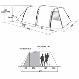 Палатка шестиместная Easy Camp Huntsville 600 (SN928890) - Фото №2