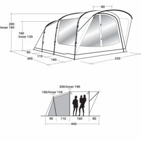 Палатка трехместная Outwell Oakwood 3 (SN928819) - Фото №2