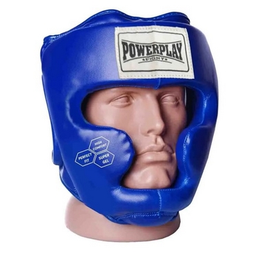 Шлем боксерский PowerPlay 3043, синий (3043-BL)