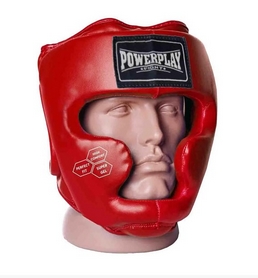Шлем боксерский PowerPlay 3043, красный (3043-RD)