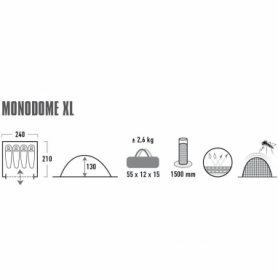 Намет чотиримісна High Peak Monodome XL 4 (SN928920) - Фото №2