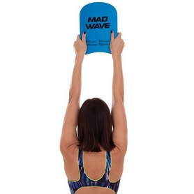 Доска для плавания детская MadWave голубая, 27,5x21x3 см (M072005_CYAN) - Фото №4