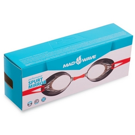 Очки для плавания MadWave Spurt Mirror красные (M042725_RED-BLK) - Фото №7