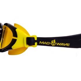 Очки для плавания MadWave UV Bloker Junior (M041303_BLK-YEL) - Фото №2