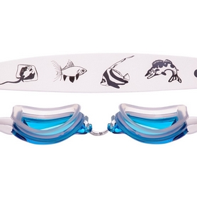 Очки для плавания детские MadWave Coaster Kids белые (M041501_BL-WHT) - Фото №2