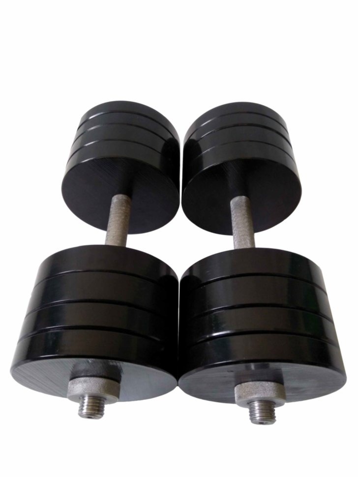 

Гантели наборные стальные Boost, 2 шт. по 38 кг (ST-D-014), Черный