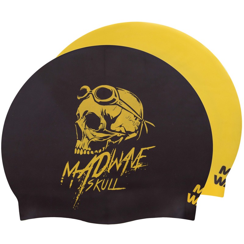 

Шапочка для плавания двухсторонняя MadWave Swim Scull reversible (M055025_BLK-YEL), Черный