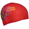 Шапочка для плавания детская MadWave Junior Mad Bot красная (M057915_RED) - Фото №2