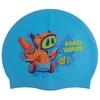 Шапочка для плавания детская MadWave Junior Mad Bot голубая (M057915_CYAN) - Фото №2