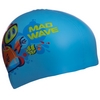 Шапочка для плавания детская MadWave Junior Mad Bot голубая (M057915_CYAN) - Фото №3