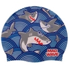 Шапочка для плавания детская MadWave Junior Sharky голубая (M057911_CYAN)