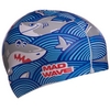 Шапочка для плавания детская MadWave Junior Sharky голубая (M057911_CYAN) - Фото №2