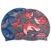 Шапочка для плавания детская MadWave Junior Sharky голубая (M057911_CYAN) - Фото №4