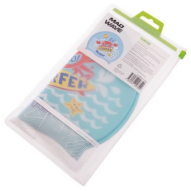 Шапочка для плавания детская MadWave Junior Surfer голубая (M057912_CYAN) - Фото №5