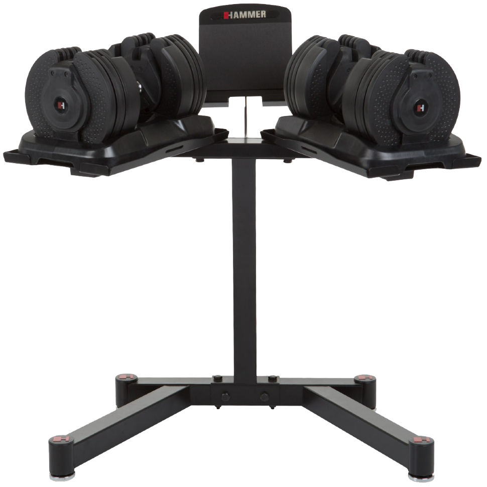 

Гантели со стойкой Hammer Cleverlock Dumbbell Beast, 2 х 20 кг (HM-6777), Черный