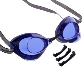 Очки для плавания стартовые MadWave Turbo Racer II синие (M045808_BL) - Фото №2