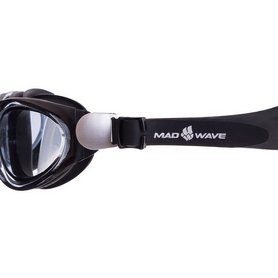 Очки-полумаска для плавания MadWave Panoramic черные (M042601_BLK) - Фото №5