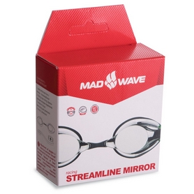 Очки для плавания стартовые MadWave Streamline Mirror II (M045702_GRN-BLK) - Фото №7