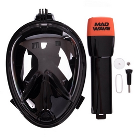 Маска для снорклинга с дыханием через нос MadWave Full-Face (M061907) - Фото №6