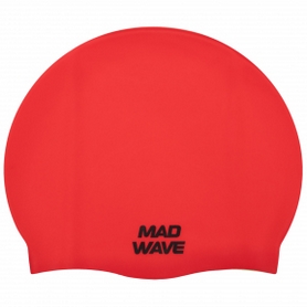 Шапочка для плавания MadWave Intensive Big красная (M053112_RED)