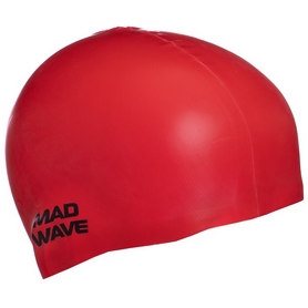 Шапочка для плавания MadWave Intensive Big красная (M053112_RED) - Фото №2