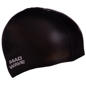 Шапочка для плавания MadWave Intensive Big черная (МM053112_BLK) - Фото №2
