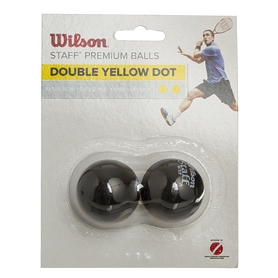 Мяч для сквоша Wilson Staff Squash 2 Ball Yel Dot, 2 шт (WRT617600) - Фото №3