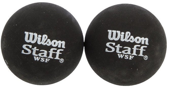 

Мяч для сквоша Wilson Staff Squash 2 Ball Red Dot, 2 шт (WRT617700), Черный