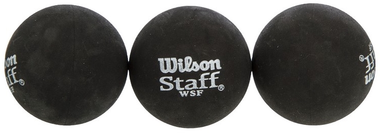 

Мяч для сквоша Wilson Staff, 3 шт (WRT618300), Черный
