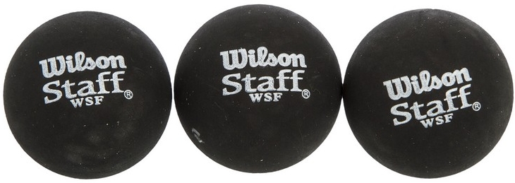 

Мяч для сквоша Wilson Staff, 3шт (WRT618400), Черный