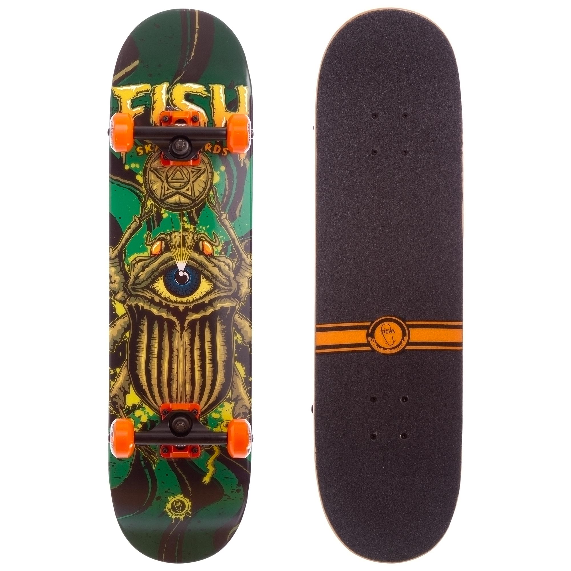 

Скейтборд деревянный Fish Capricorn оранжевый, 31" (SK-414_OR)