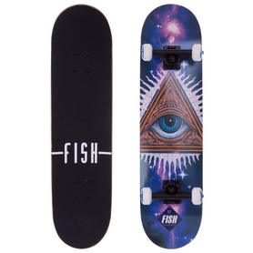 Скейтборд деревянный Fish Eye фиолетовый, 31" (SK-414-9)