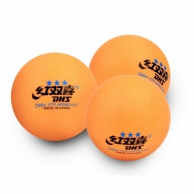 Мячи для настольного тенниса DHS Cell-Free Dual Orange 40+ мм 3* (CD40AY) - Фото №3