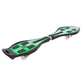 Скейтборд двухколесный (Рипстик) RipStick Skull зеленый, 34" (SK-8833_GRN) - Фото №2