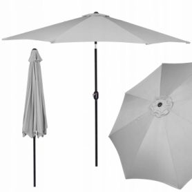 Зонт пляжный (садовый) с наклоном Springos серый, 290 см (GU0015) - Фото №3