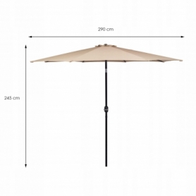 Зонт пляжный (садовый) с наклоном Springos бежевый, 290 см (GU0016) - Фото №3