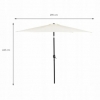 Зонт пляжный (садовый) с наклоном Springos белый, 290 см (GU0017) - Фото №6