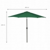Зонт пляжный (садовый) с наклоном Springos зеленый, 290 см (GU0019) - Фото №3