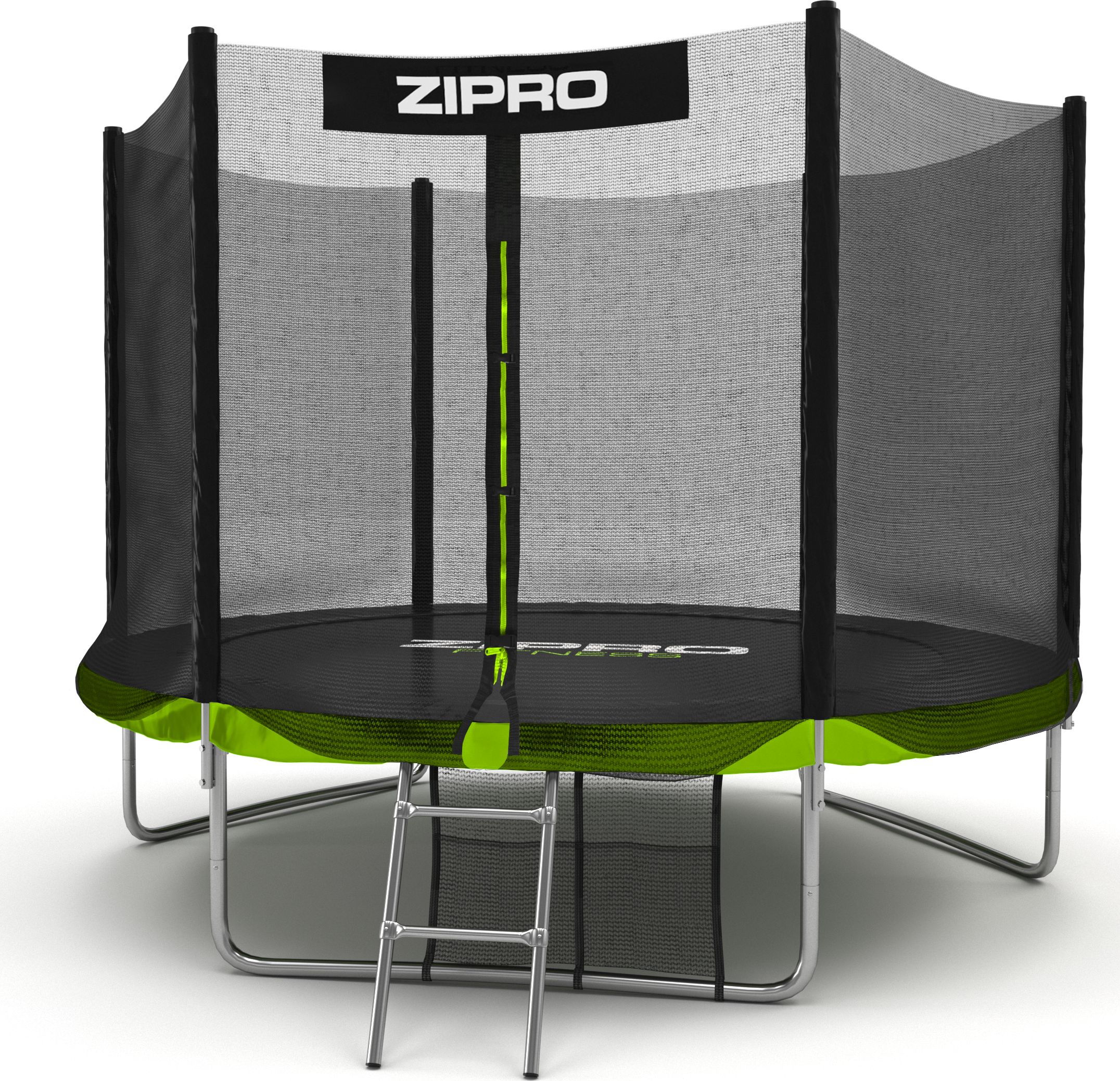 

Батут с защитной сеткой Zipro Jump PRO 8FT, 252 см (33333-44555), Зеленый + черный