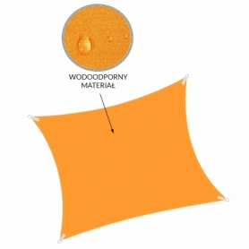 Тент-парус теневой Springos Orange, 4x4 м (SN1027) - Фото №9