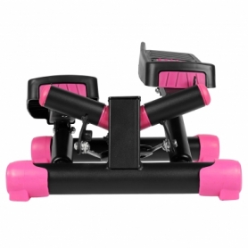 Степпер поворотный (мини-степпер) с эспандерами SportVida розовый (SV-HK0360) - Фото №9